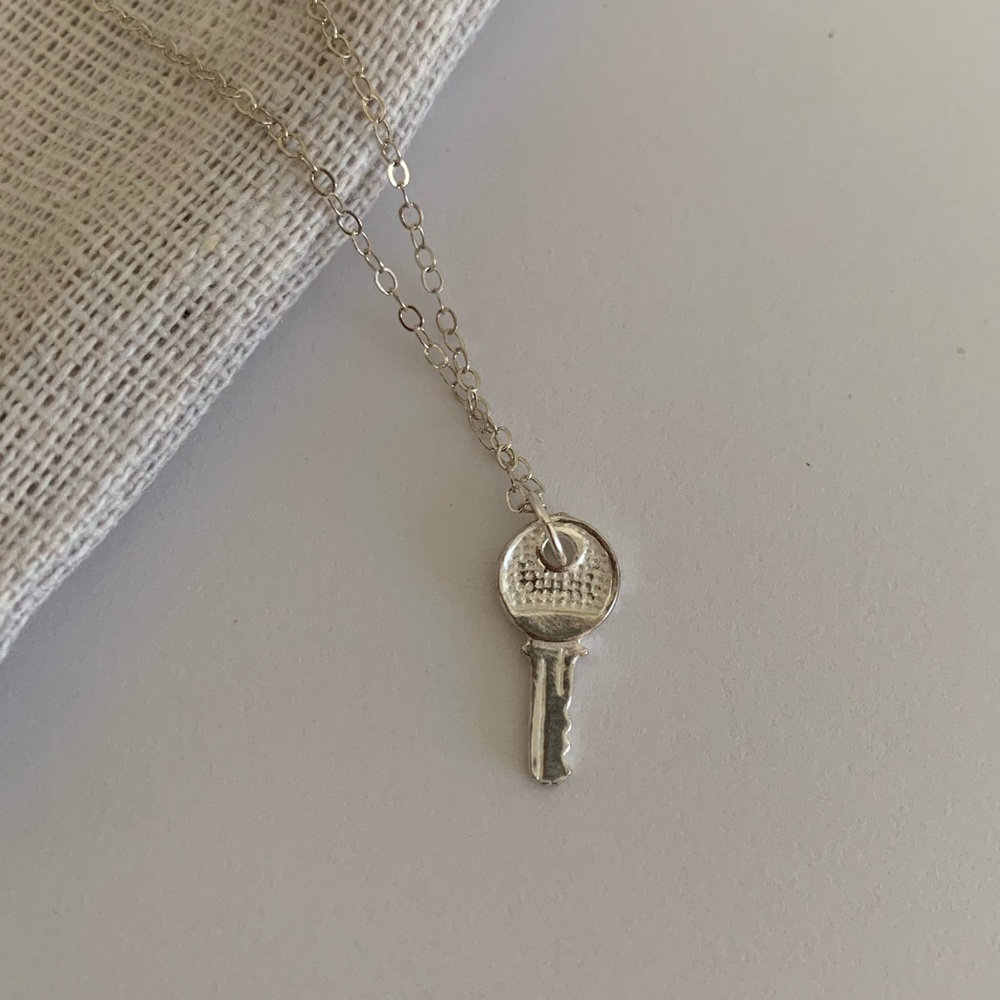 Welcome Home Sterling Silver Key Necklace